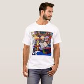 Joan Miro Horse Pipe en Red Flower T-shirt (Voorkant volledig)