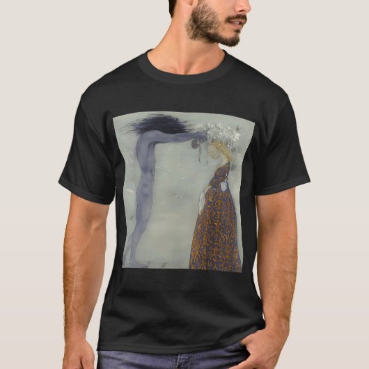 Joan Miro paard pijp en rode bloem T-shirt (Voorkant)