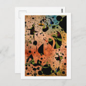 joan miro schilderijen kunst , abstract poster briefkaart (Voorkant / Achterkant)