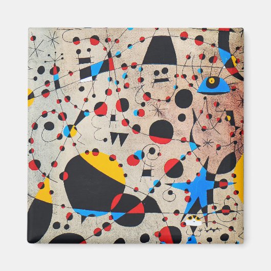 joan miro schilderijen kunst , abstract poster magneet (Voorkant)