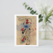 joan miro schilderijen kunst , abstracte kunst briefkaart (Staand voorkant)