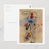 joan miro schilderijen kunst , abstracte kunst briefkaart (Voorkant / Achterkant)