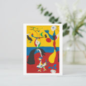 joan miro schilderijen kunst , abstracte kunst briefkaart (Staand voorkant)