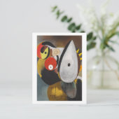 joan miro schilderijen kunst , abstracte kunst briefkaart (Staand voorkant)