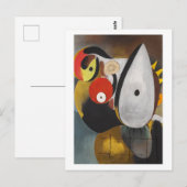 joan miro schilderijen kunst , abstracte kunst briefkaart (Voorkant / Achterkant)