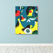 joan miro schilderijen kunst , abstracte kunst canvas afdruk (Insitu (Houten vloer))