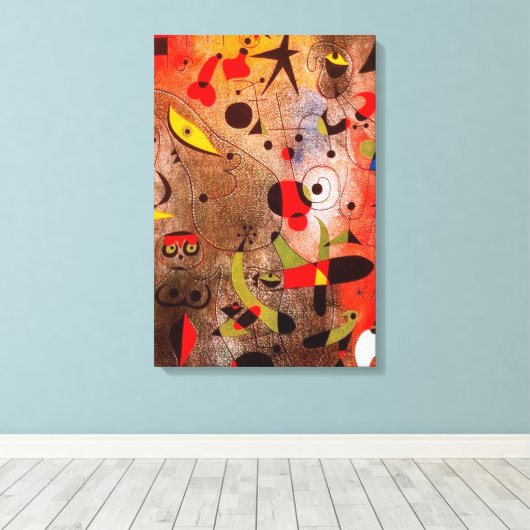 joan miro schilderijen kunst , abstracte kunst canvas afdruk (Insitu (Houten vloer))