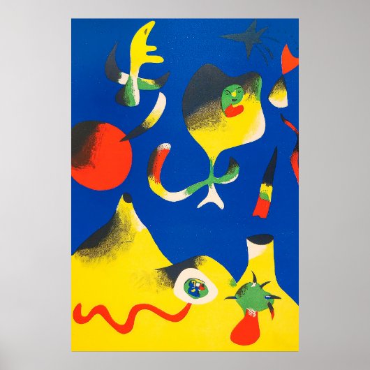 joan miro schilderijen kunst , abstracte kunst poster (Voorkant)
