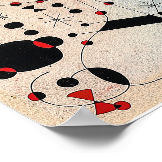 joan miro schilderijen kunst , abstracte kunst poster (Hoek)