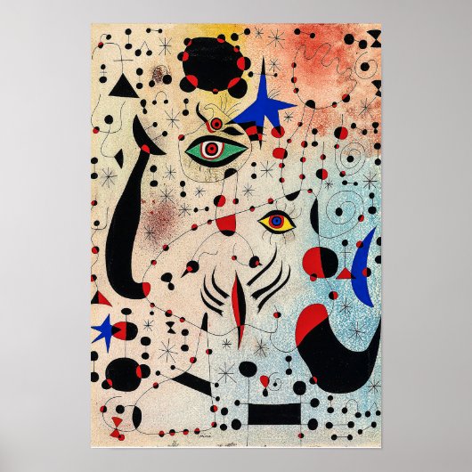 joan miro schilderijen kunst , abstracte kunst poster (Voorkant)