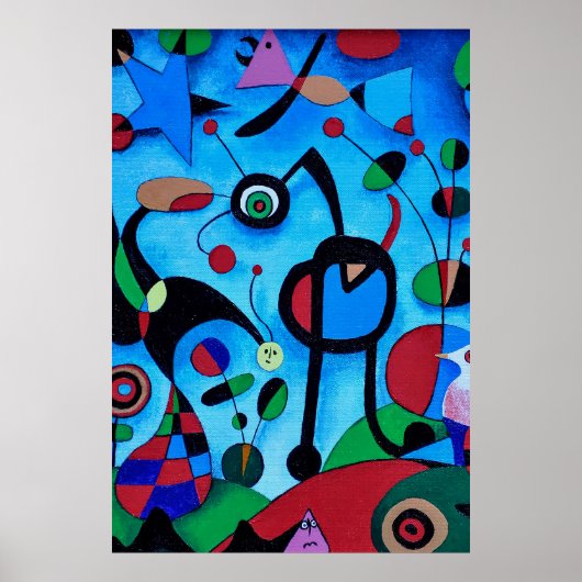 joan miro schilderijen kunst , abstracte kunst poster (Voorkant)