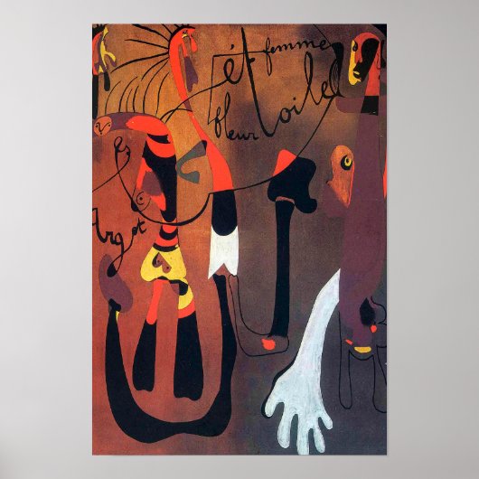 joan miro schilderijen kunst , abstracte kunst poster (Voorkant)