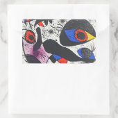 joan miro schilderijen kunst , abstracte kunst rechthoekige sticker (Tas)