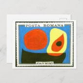 Joan Miro Stempelontwerp Briefkaart (Voorkant / Achterkant)