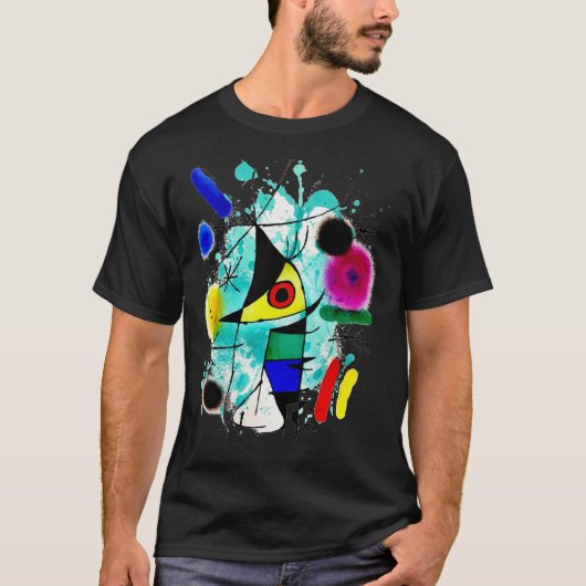 Joan Miró - &x27;De Singing Fish&x27; Abstract Su T-shirt (Voorkant)