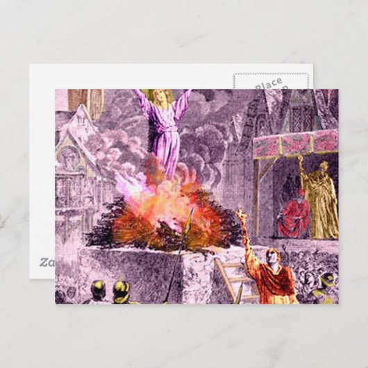 Joan of Arc Burns Briefkaart (Voorkant / Achterkant)