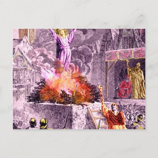 Joan of Arc Burns Briefkaart (Voorkant)