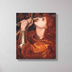 Joan of Arc, c. 1882, ingediend door Dante Gabriel Canvas Afdruk