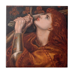 Joan of Arc, c. 1882, ingediend door Dante Gabriel Tegeltje