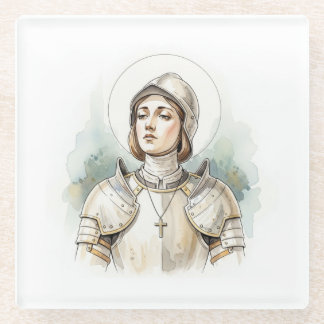 Joan of Arc , Catholic Gifts Glazen Onderzetter