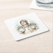 Joan of Arc , Catholic Gifts Kartonnen Onderzetters (Schuin)