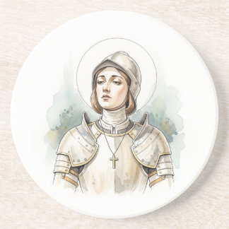 Joan of Arc , Catholic Gifts Zandsteen Onderzetter