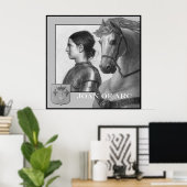 Joan of Arc en haar paard Poster (Thuiskantoor)