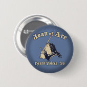 Joan of Arc Heard Voices Ronde Button 5,7 Cm (Voorkant /achterkant)