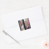 Joan of Arc, jaren 1890 Vierkante Sticker (Envelop)