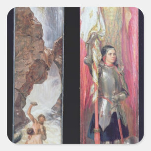 Joan of Arc, jaren 1890 Vierkante Sticker