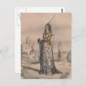 Joan of Arc Medieval French mode costume Briefkaart (Voorkant / Achterkant)