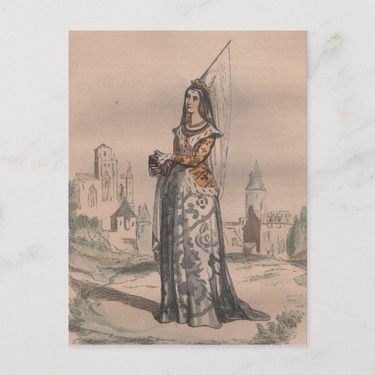 Joan of Arc Medieval French mode costume Briefkaart (Voorkant)