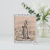 Joan of Arc Medieval French mode costume lace Briefkaart (Staand voorkant)