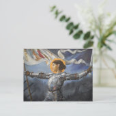 Joan of Arc met banner Briefkaart (Staand voorkant)