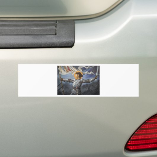 Joan of Arc met banner Bumpersticker (Op auto)