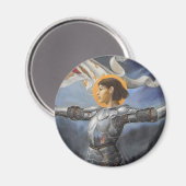 Joan of Arc met banner Magneet (Voorkant / Achterkant)
