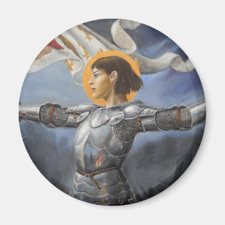 Joan of Arc met banner Magneet