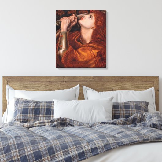 Joan of Arc (Portrait) (door Dante Gabriel Rossett Canvas Afdruk (Insitu (Slaapkamer))