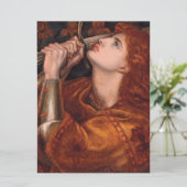 Joan of Arc (Portrait) (door Dante Gabriel Rossett Kaart (Staand voorkant)