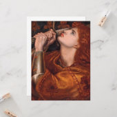 Joan of Arc (Portrait) (door Dante Gabriel Rossett Kaart (Voorkant / Achterkant in situ)