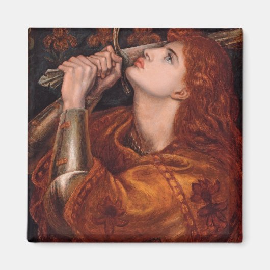 Joan of Arc (Portrait) (door Dante Gabriel Rossett Magneet (Voorkant)