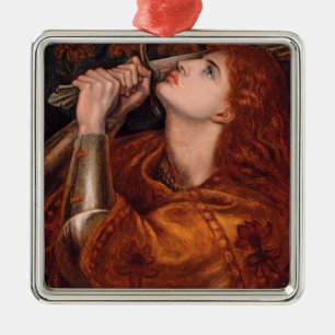 Joan of Arc (Portrait) (door Dante Gabriel Rossett Metalen Ornament