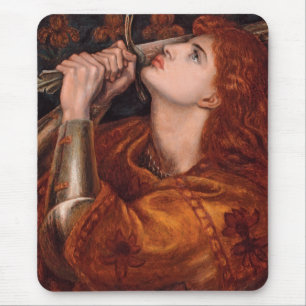 Joan of Arc (Portrait) (door Dante Gabriel Rossett Muismat