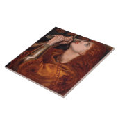 Joan of Arc (Portrait) (door Dante Gabriel Rossett Tegeltje (Zijkant)