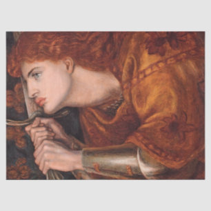 Joan of Arc (Portrait) (door Dante Gabriel Rossett Tissuepapier