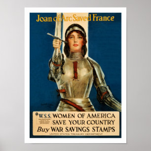 Joan of Arc redde de Franse Eerste Wereldoorlog Poster