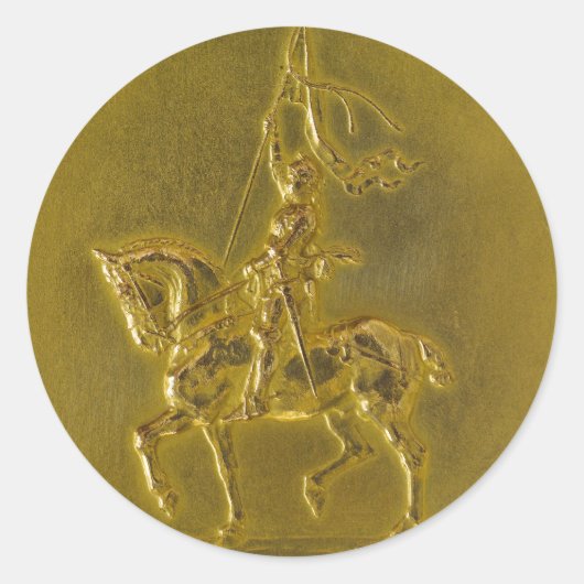 Joan of Arc Ronde Sticker (Voorkant)