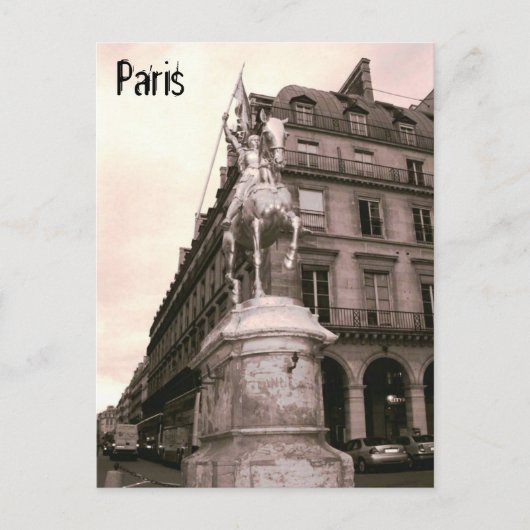 Joan of Arc Statue Paris Briefkaart (Voorkant)