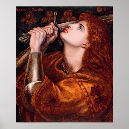 Joan of Arc van Dante Gabriel Rossetti Poster (Voorkant)
