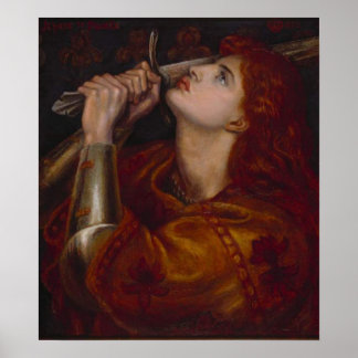 Joan of Arc van Dante Gabriel Rossetti Poster